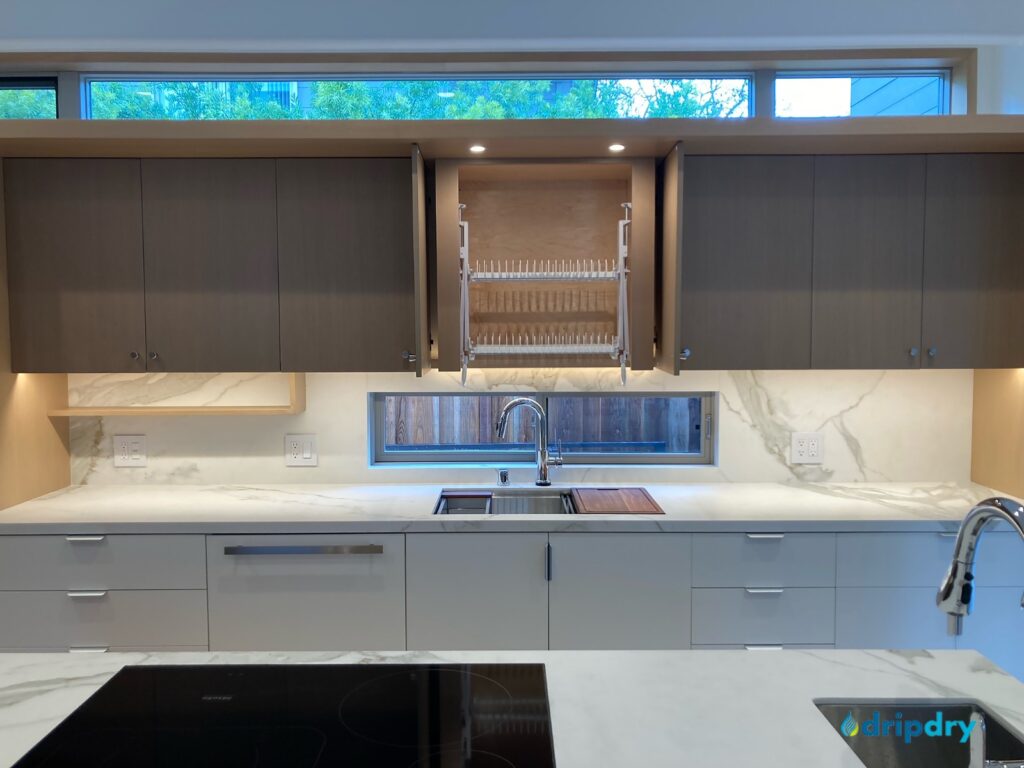 #1 Hidden Elegance: Drying Dishes Inside Cabinets