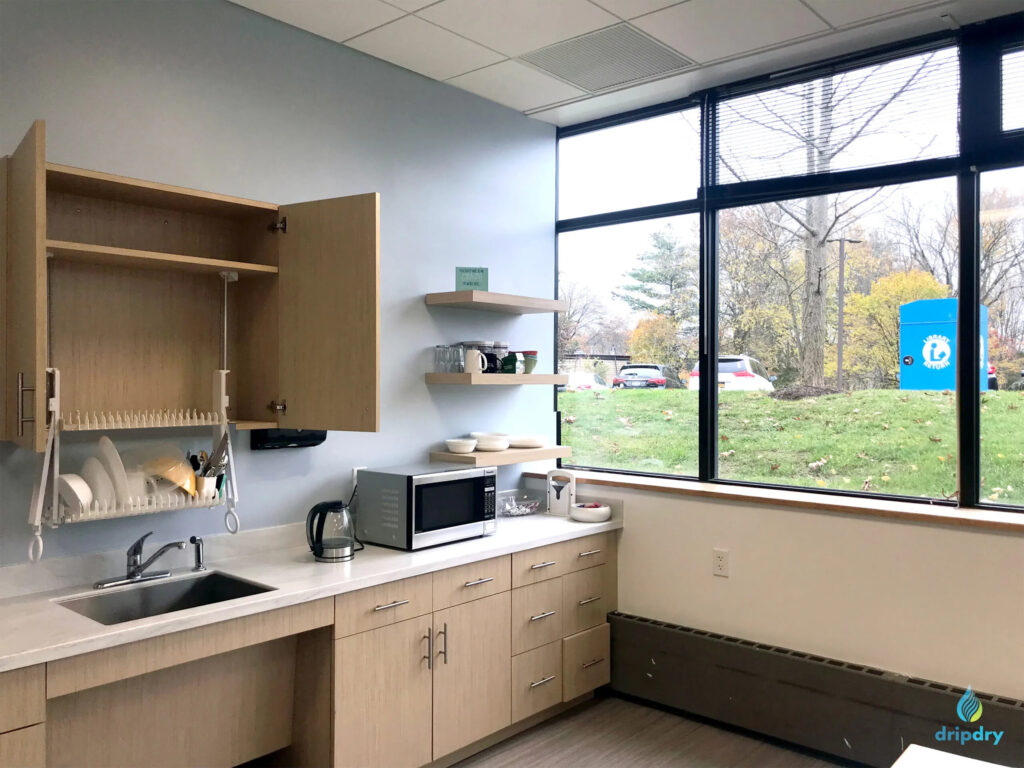 New City NY Library staff kitchen with Drip Dry